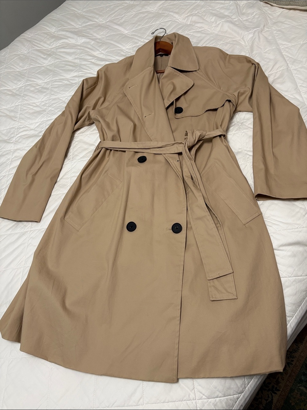 Quince organic cotton trench coat